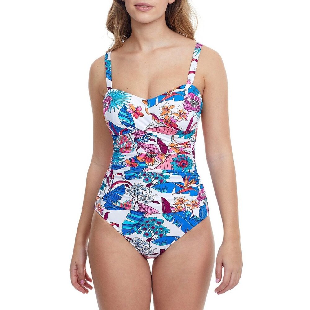 Gottex Profile Bohemian Gypsy Floral D-Cup One-Piece Swimsuit - Size 6D NWT